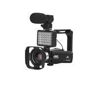 Videocamera, Professional Video Camera Camcorder, Ultra HD With Microphone Built-in Light Vlogging Wifi 16X Digital Zoom Recorder(128G SD card)