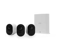 Arlo Ultra 2 Telecamera WiFi Esterno Senza Fili, Telecamera WiFi Interno, 4K UHD, Sirena Allarme Casa, Sensore Di Movimento, Audio Bidirezionale, Prova Arlo Secure Inclusa, 3 Telecamere, Bianche