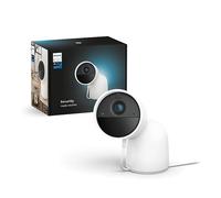 Philips Hue Secure, Telecamera di Sicurezza da Tavolo, con Cavo, HD 1080p, Visione Notturna, Audio Bidirezionale, Microfono, Notifiche Push, per Interni, Bianco