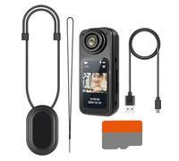 Videocamera sportiva piccola per sport, registrazione audio video HD, design compatto, impermeabile, durevole, per viaggi, passeggiate con animali domestici, monitoraggio del bambino
