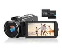 Videocamera, videocamera 1080P, 36 MP, visione notturna IR, fotocamera digitale con 2 batterie, schermo IPS da 3,0 pollici, fotocamera Vlogging 30 FPS 16X zoom digitale per YouTube, registrazione
