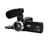 Videocamera, Videocamera 4K 48MP 16x. Digital Zoom Vlogging Telecamera Riempimento incorporato Light touch screen for Vlog Recording Photography Recorder CAM(128 G SD Card,AF1 Mic)