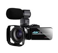 Videocamera, Videocamera 4K Videocamera Videocamera digitale Vlog Videocamere Touch screen da 3,0 pollici Visione notturna Telecamera Microfono esterno(No SD Card)