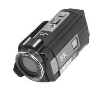 Videocamera, videocamera con zoom digitale 5K 56MP 18X con visione notturna IR, touch screen IPS HD da 3 pollici con rotazione a 180°, fotocamera per vlogging da viaggio