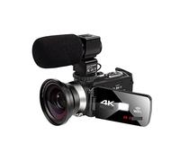 Videocamera, Videocamera digitale professionale for visione notturna 4K Videocamera for registratore Vlog fotografico 18X 48MP in streaming live(16G SD Card,With MIC Lens)