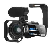 Videocamera, Videocamera Full 4k professionale Streaming live Visione notturna Fotocamere digitali da 58 MP Registrazione Vlog(16G SD Card,Kit 1)