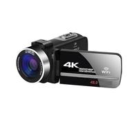 Videocamera, Videocamera professionale 4K Videocamera digitale for lo streaming Vlog Recorder 18X Time-Lapse Webcam Stabilizzatore(64G SD Card,Blauw)