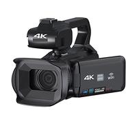 Videocamera, Videocamera professionale 4K Videocamera Vlog digitale 18X Streaming Webcam Messa a fuoco automatica 64MP Registratore fotografico Time Lapse(64G SD Card,Standard)