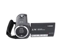 Videocamera, Videocamera QHD 2.7K Schermo da 50MP 2.8'' Zoom Digitale 16X Fotocamera per Vlogging con 2 Batterie, Microfono Esterno, per Bambini, Adolescenti, Studenti,Principianti