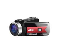Videocamera, Videocamera videocamera 4K VLOGGING PERSAGGIO for la visione notturna del telecomando WiFi in diretta fotografia Touch Screen scattare foto(64GB SD Card,K1 Camera Only-Red)