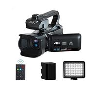 Videocamera Videocamera Vlog digitale 18X Videocamera professionale 4K Stream Webcam Messa a fuoco automatica 64 MP Registratore fotografico Time Lapse Fotocamera digitale per vlogging ( Color : With