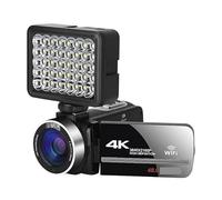 Videocamera, Videocamere digitali 18X 4K Videocamera Time Lapse Vlog for blog Ruota Touch Screen 48MP Registratore fotografico(No SD Card,With Light)