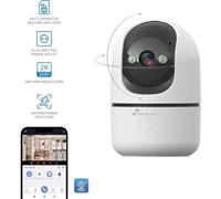 NIVIAN Telecamera di sorveglianza interna 4G scheda dati inclusa 3MP SuperHD 2K - visione notturna, rilevamento IA di esseri umani, auto-tracciamento, audio bidirezionale, movimento 350°, controllo