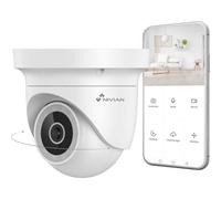 NIVIAN Telecamera di sicurezza motorizzata 2K con WiFi, rilevamento del movimento, visione notturna, audio bidirezionale, monitoraggio automatico e controllo vocale e app Tuya