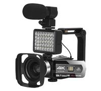 Videocamere Digitali 4K WIFI Blogger Esterno Registrazione Streaming Vlog Set Zoom 18X Time Lapse Web Camcorder Messa A Fuoco Automatica Cattura Facilmente Momenti Meravigliosi(64G)