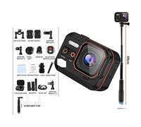 Videocamere Sportive, Action Camera 4K 60FPS Telecomando 30m Impermeabile 170 ° Grandangolo Action Camera Dash Cam con obiettivo grandangolare HD per sport, vlog(With 32G Card,Camera-B)