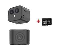 Videocamere Sportive, Mini telecamera 4K Wireless Micro Dual Cam di sorveglianza IP Hotspot Visione notturna Smart Home Monitor sportivo Batteria integrata per sport, vlog(Camera add 16G)