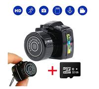 Videocamere Sportive, Piccola mini videocamera HD Videoregistratore audio Webcam Y2000 Videocamera Piccolo DV DVR Segreto di sicurezza Nanny Car Sport Micro Cam con microfono per sport, vlog(Cam add 3