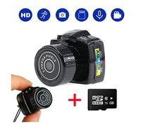 Videocamere Sportive, Piccola mini videocamera HD Videoregistratore audio Webcam Y2000 Videocamera Piccolo DV DVR Segreto di sicurezza Nanny Car Sport Micro Cam con microfono per sport, vlog(Cam add 1