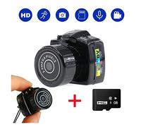 Videocamere Sportive, Piccola mini videocamera HD Videoregistratore audio Webcam Y2000 Videocamera Piccolo DV DVR Segreto di sicurezza Nanny Car Sport Micro Cam con microfono per sport, vlog(Cam add 8