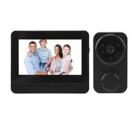 VideoCampanello WiFi Intelligente, Videocamera Senza Fili con Visione Notturna a Infrarossi, Videocitofono, Obiettivo Grandangolare per Villa e Casa