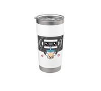 Videocassetta Kawaii Beve Bubble Tea Retro Anime Bicchiere termico in acciaio inox doppia parete