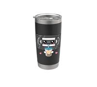 Videocassetta Kawaii Beve Bubble Tea Retro Anime Bicchiere termico in acciaio inox doppia parete