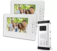 VIDEOCITOFONO 2 MONITOR KIT BIFAMILIARE TELECAMERA