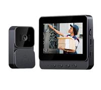 Videocitofono Campanello 1080P Videocitofono senza fili Night VisionImpermeabile Smart,Dotato di Uno Schermo IPS da 4,3 pollici Campanello Senza Fili Da Esterno Citofono Nero