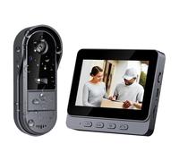 VIDEOCITOFONO CAMPANELLO SENZA FILI DA ESTERNO IMPERMEABILE IP67 SCHERMO IPS 4,3