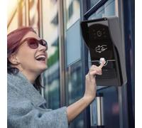Videocitofono con campanello video cablato, schermo a colori da 7 pollici, kit citofono videocitofono per casa intelligente per hotel con appartamenti in villa (Spina europea)