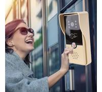 Videocitofono con campanello video cablato, schermo a colori da 7 pollici, kit citofono videocitofono per casa intelligente per hotel con appartamenti in villa (Spina europea)