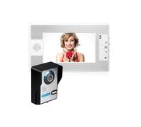 Videocitofono con Monitor da 7 Pollici, Telecamera HD, Campanello Interfono, Sistema di Visione Notturna A Infrarossi, Campanello Cablato, Telecamera