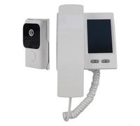 Videocitofono con schermo HD IPS da 3 5 pollici, sistema di comunicazione a infrarossi e bidirezionale per un ingresso sicuro a casa, non richiede WiFi o app (bianco)