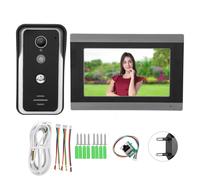 Videocitofono con schermo touch capacitivo da 7 pollici con sblocco tramite password RFID, sistema di interfono domestico con Wi-Fi, audio
