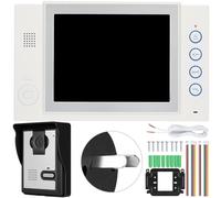 Videocitofono con visione notturna a infrarossi, interfono bidirezionale e connessione cablata stabile per la sicurezza degli appartamenti, monitor