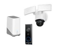 Videocitofono E340 + Floodlight Camera E340 +Homebase 3 Bianco