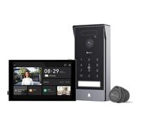 EZVIZ 4K Citofono con Apriporta e Monitor a Schermo Tattile, Bus a 2 Fili, Campanello con Telecamera, Rilevamento Palmo/Faccia, Sblocco Via App/Scheda/Parola d'Ordine, Visione Notturna, HP7 PRO