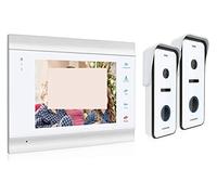 Videocitofono HD1080P da 7 pollici con di videocitofono con sblocco del supporto della telecamera for campanello cablato ad alta definizione(1M2D)