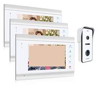 Videocitofono HD1080P da 7 pollici con di videocitofono con sblocco del supporto della telecamera for campanello cablato ad alta definizione(3M1D)