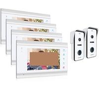 Videocitofono HD1080P da 7 pollici con di videocitofono con sblocco del supporto della telecamera for campanello cablato ad alta definizione(4M2D)
