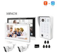 Videocitofono Impronte digitali 5in1 Sblocco Wifi Sistema campanello per citofono domestico Tuya Smart 1080P Touch Monitor Sicurezza Protec