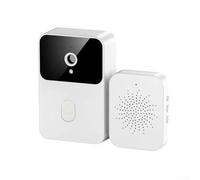 Videocitofono intelligente wireless HD per citofono KEMENT Immagine chiara giorno notte comunicazione bidirezionale Voice Alter campanello porta anteriore nero (bianco)