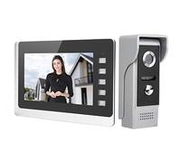 Videocitofono Monofamiliare, Video Citofono Cablato con Monitor LCD TFT da 7 pollici e Telecamera ad Alta Definizione, per Casa Unifamiliare, Visione Notturna, Citofono a 2 Vie((EU)