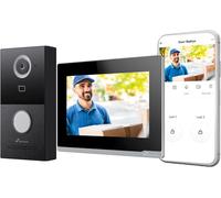 NIVIAN Videocitofono Intelligente WiFi Full HD per Esterno con Touch Monitor, Connessione a 2 Fili, Controllo vocale Alexa/Google, Registrazioni MicroSD - Serie Smart Security