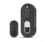 Videocitofono, per WiFi intelligente per Tuya Audio bidirezionale notturno a basso consumo energetico Rilevazione di movimento Controllo app Wireless Telecamera di sicurezza (nero)