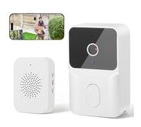 Videocitofono Senza Fili 1080P con WiFi e app, videocitofono intelligente con telecamera, campanello visivo per esterni impermeabile IP65 con Audio Bidirezionale, visione notturna, solo WiFi 2.4G