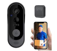 Videocitofono senza fili, 1080p HD con audio bidirezionale, visione notturna, per uso interno ed esterno, dispositivo di sicurezza intelligente per la casa