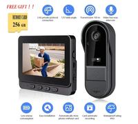 Videocitofono senza fili da 4.3 pollici 2.4G Videocamera WIFI Visione notturna Smart Home Security Campanello per porte Citofono bidirezionale per la casa No SD Card