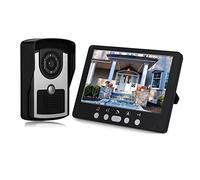 Videocitofono, Videocitofono visivo Campanello cablato a colori Monitor interno Telecamera IR esterna Prova pioggia e sblocco,Più Precisione